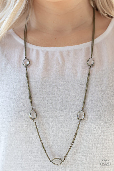 Teardrop Timelessness ~ Brass Necklace