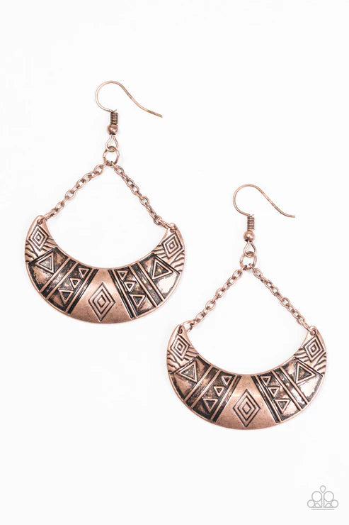 Texas Tango ~ Copper Earrings