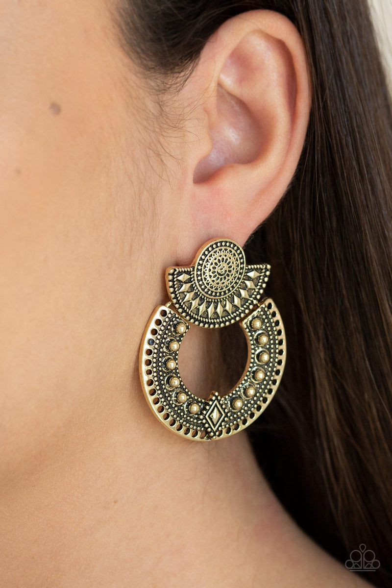 Texture Takeover ~ Brass Earrings