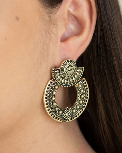 Texture Takeover ~ Brass Earrings