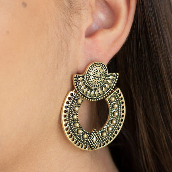 Texture Takeover ~ Brass Earrings