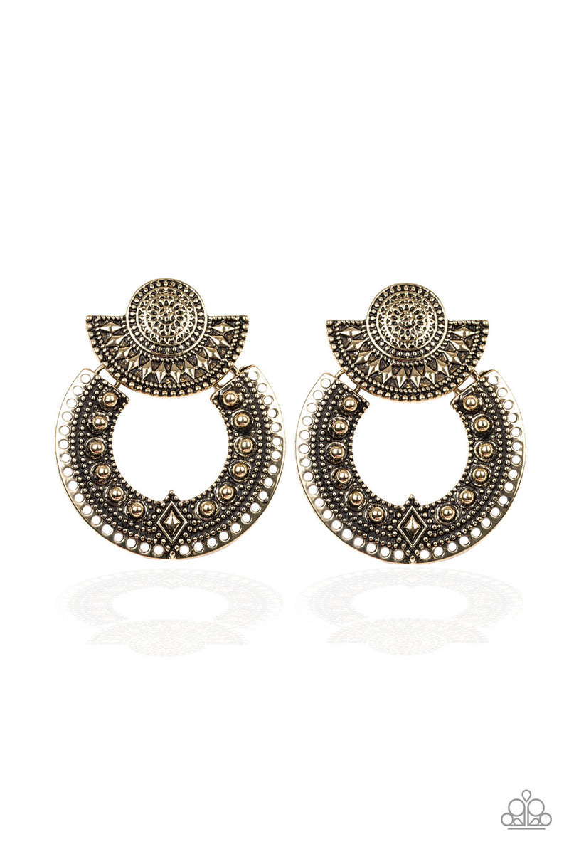 Texture Takeover ~ Brass Earrings