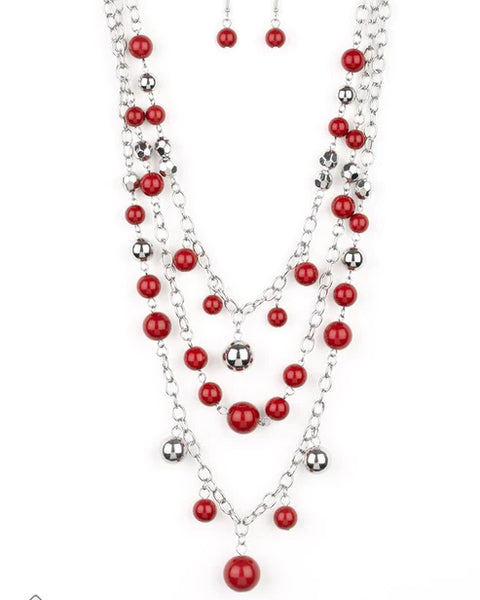 The Partygoer ~ Red Necklace