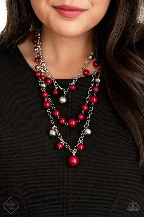 The Partygoer ~ Red Necklace