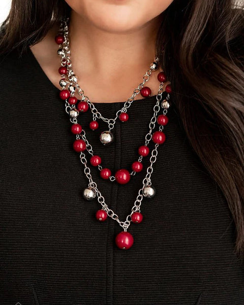 The Partygoer ~ Red Necklace