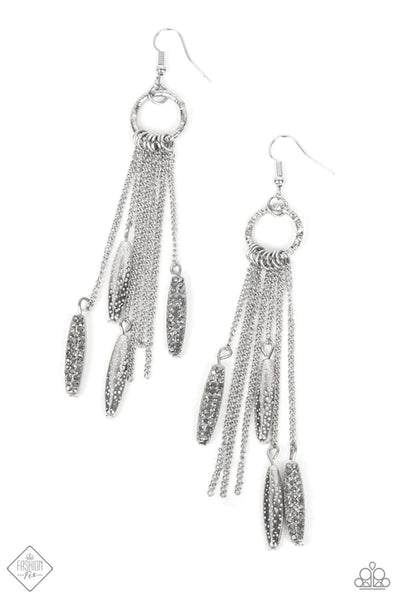 Thrifty Tassel ~ Silver Earrings