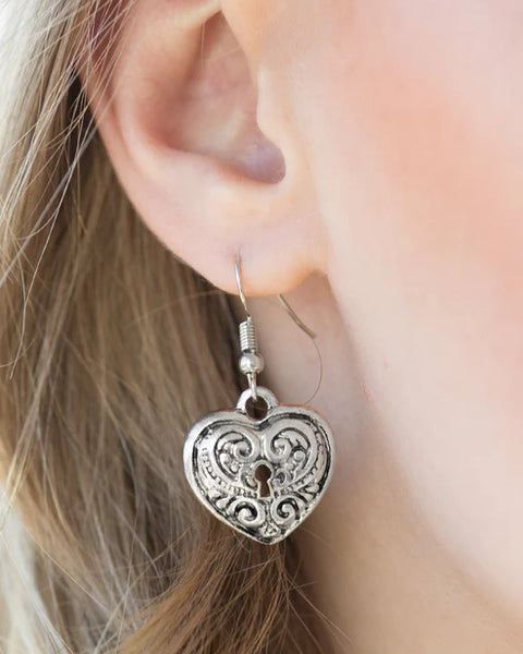 Throw Away The Key ~ Silver Earrings