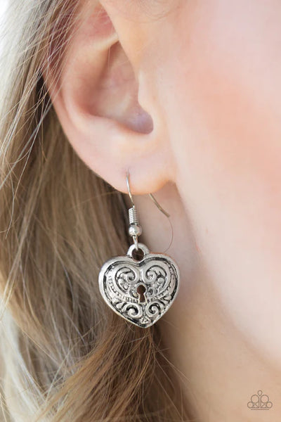 Throw Away The Key ~ Silver Earrings