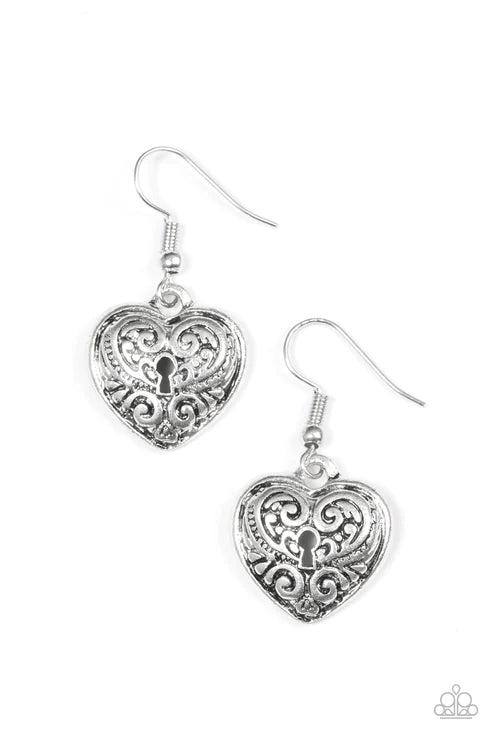 Throw Away The Key ~ Silver Earrings