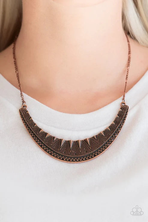 Thrown To The Lions ~ Copper Necklace