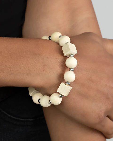 Timber Trendsetter ~ White Bracelet