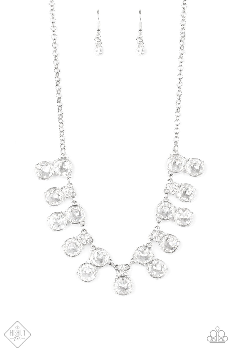 Top Dollar Twinkle ~ White Necklace