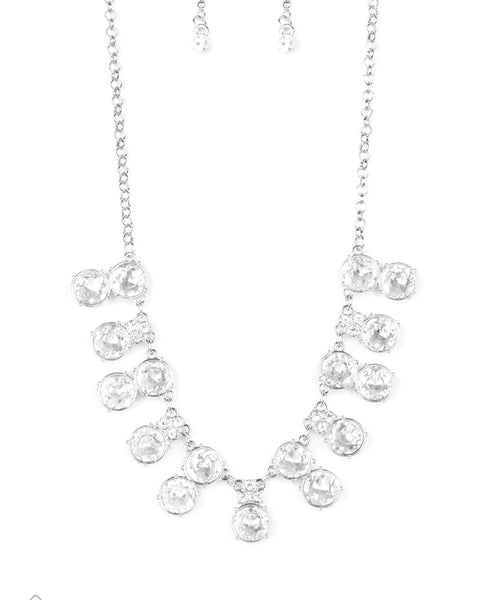 Top Dollar Twinkle ~ White Necklace