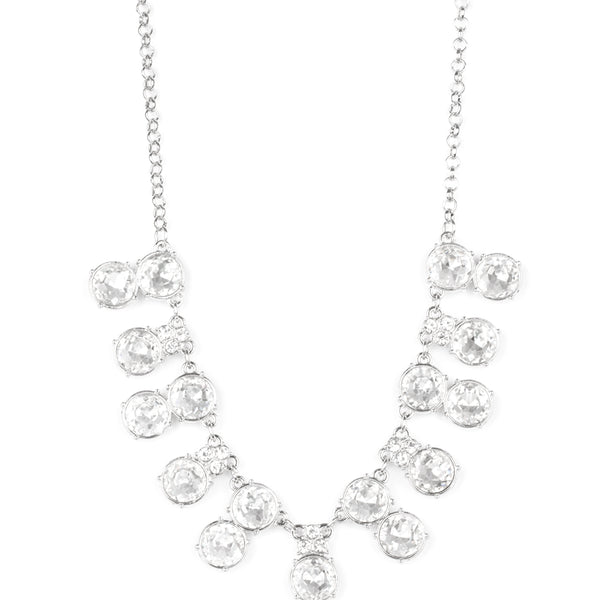 Top Dollar Twinkle ~ White Necklace