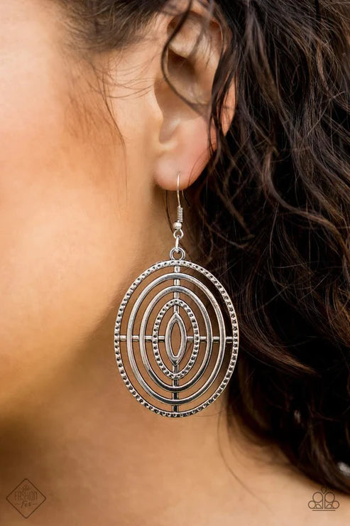 Totally On Target ~ Silver Earrings