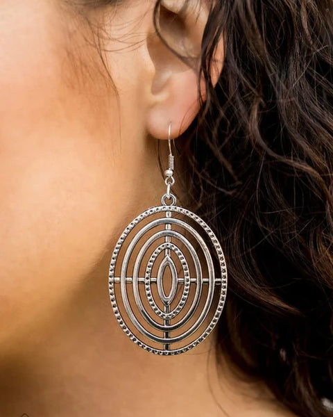 Totally On Target ~ Silver Earrings