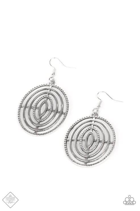 Totally On Target ~ Silver Earrings