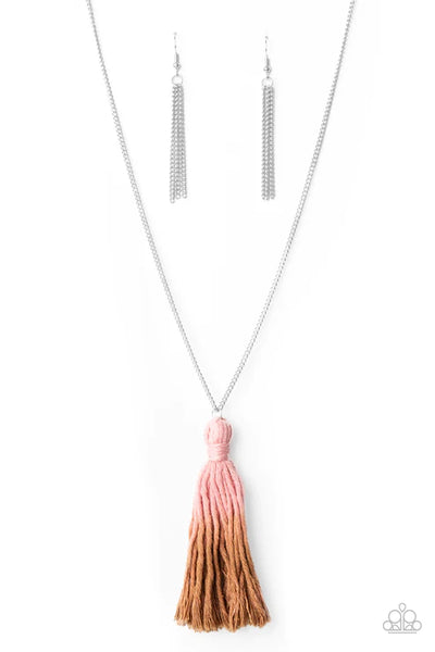 Totally Tasseled ~ Pink Necklace