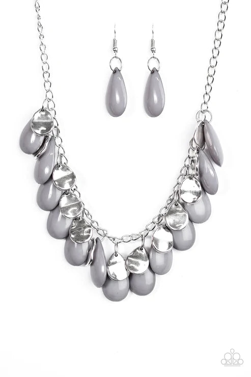 Tropical Storm ~ Silver Necklace