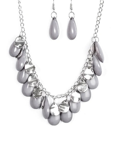 Tropical Storm ~ Silver Necklace