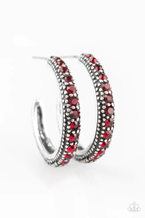 Twinkling Tinseltown ~ Red Earrings