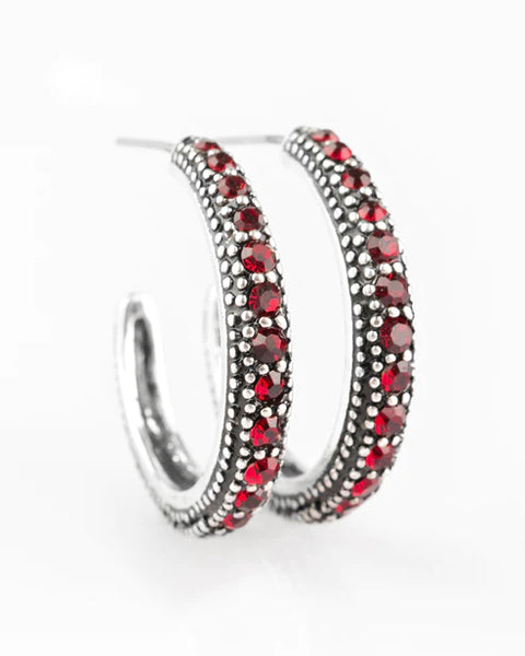 Twinkling Tinseltown ~ Red Earrings