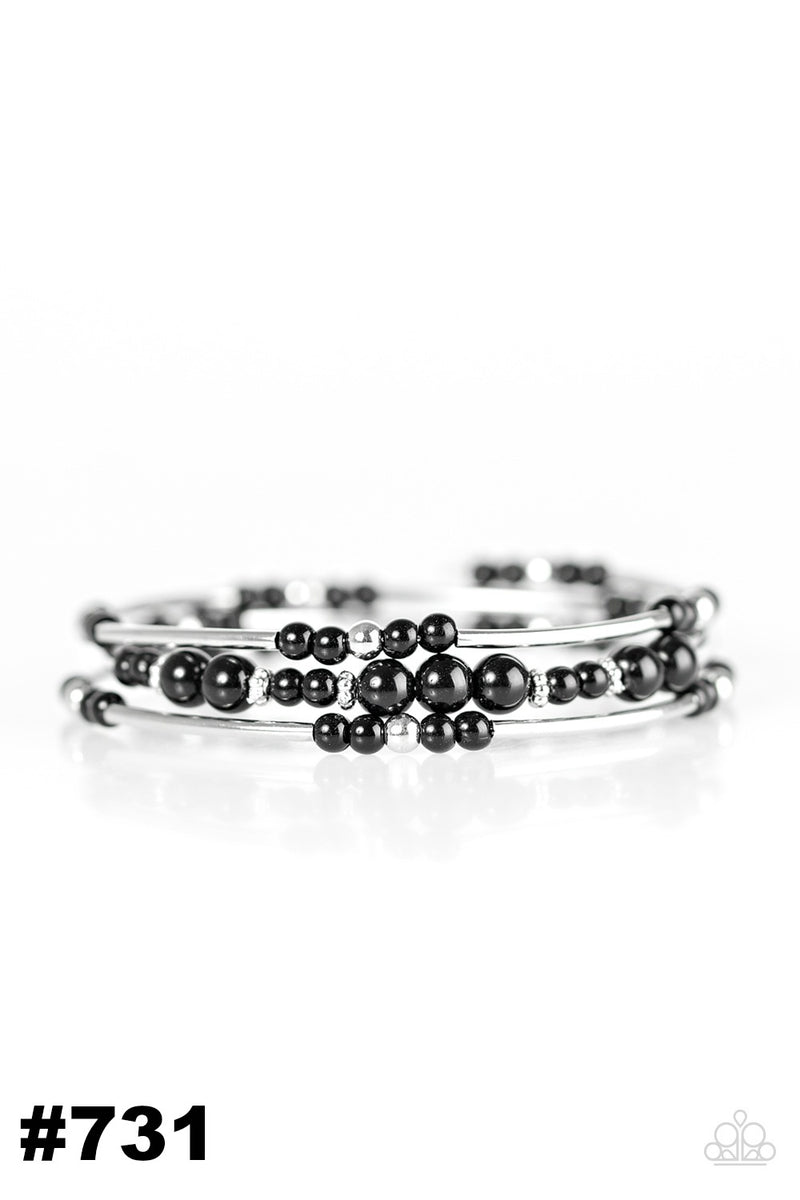 Twisting Tranquility ~ Black Bracelet