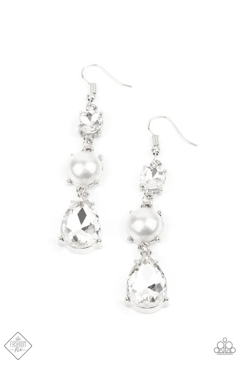 Unpredictable Shimmer ~ White Earrings