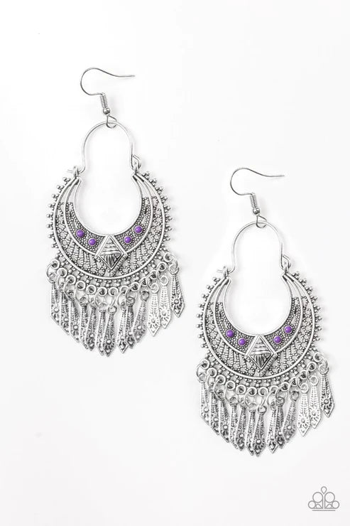 Walk On The Wildside ~ Purple Earrings