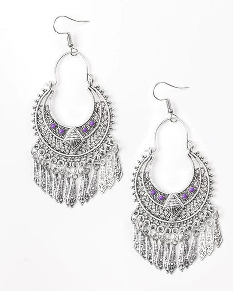 Walk On The Wildside ~ Purple Earrings