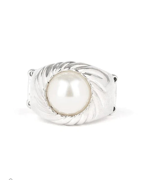 Wall Street Whimsical ~ White Ring