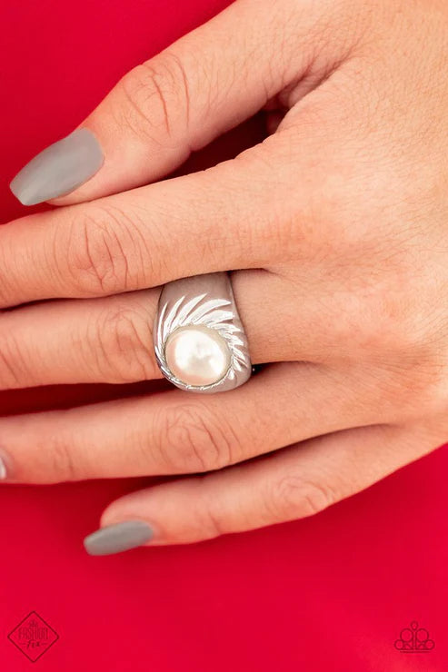 Wall Street Whimsical ~ White Ring