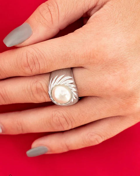 Wall Street Whimsical ~ White Ring