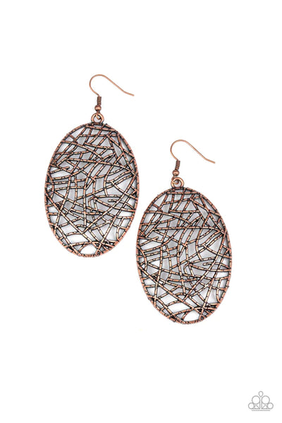 Way Out Of Line ~ Copper Earrings