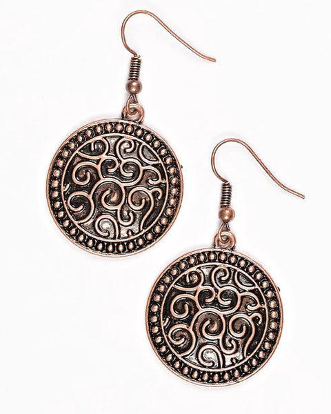 Whats VINE is VINE ~ Copper Earrings