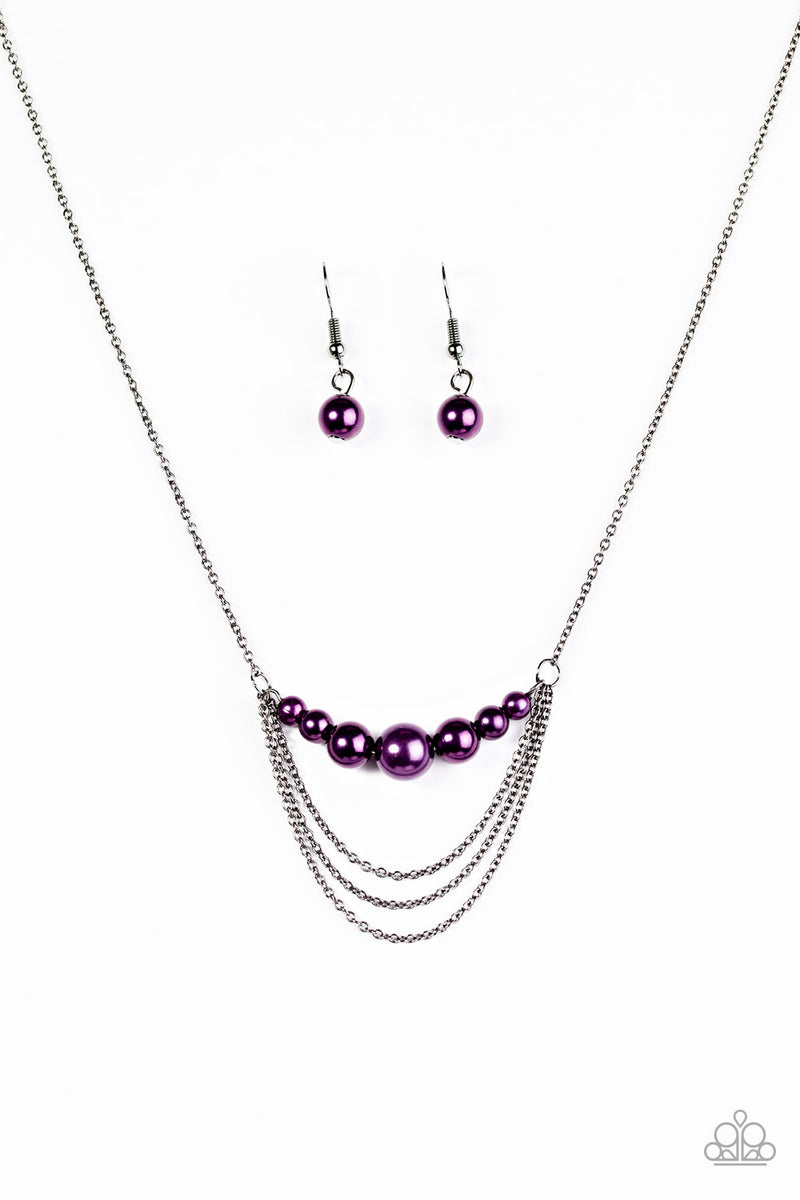 When Posh Comes To Shove ~ Purple Necklace