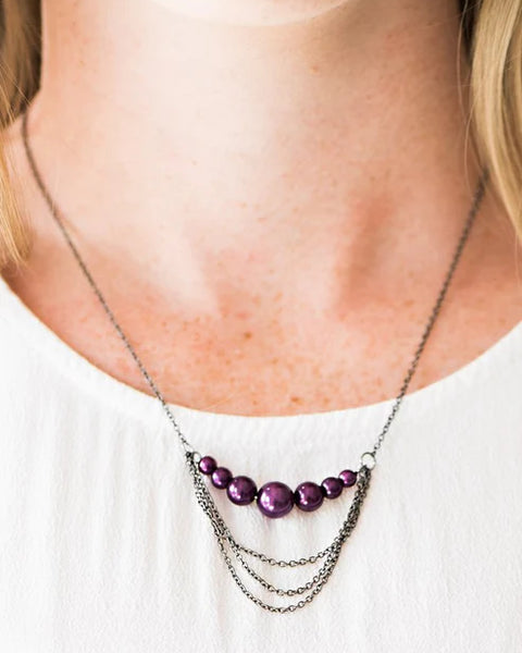 When Posh Comes To Shove ~ Purple Necklace