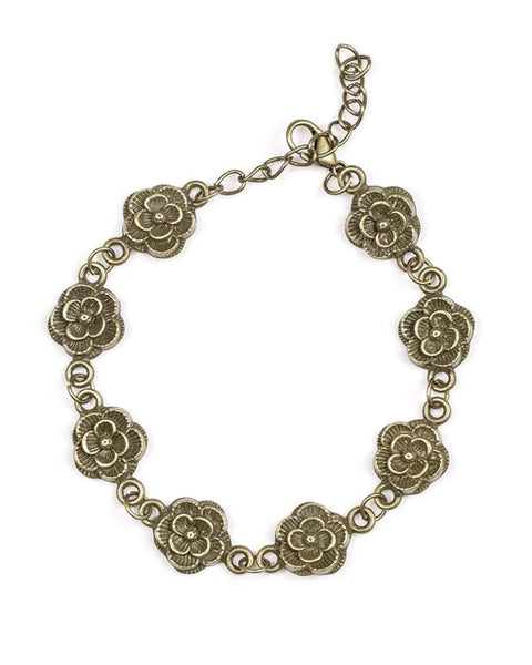 Wildflower Wonderland ~ Brass Bracelet