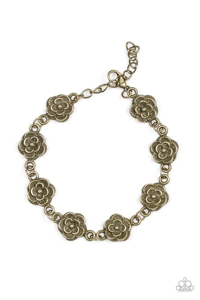 Wildflower Wonderland ~ Brass Bracelet