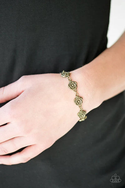 Wildflower Wonderland ~ Brass Bracelet