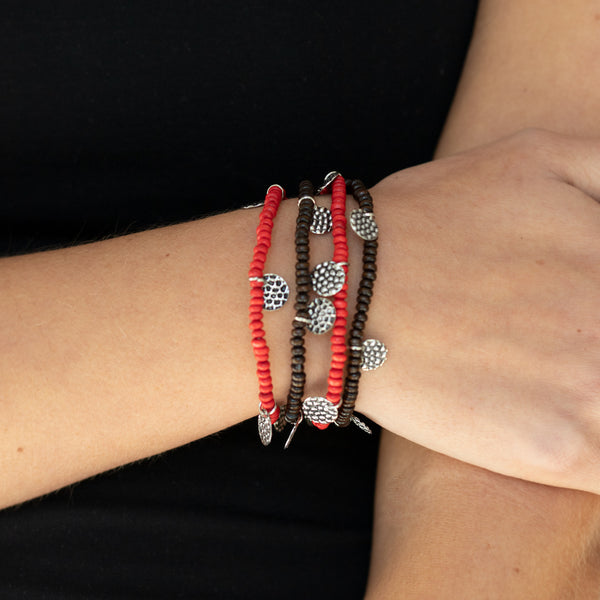 WOODnt Count It ~ Red Bracelet