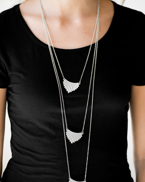 Uphill Battle ~ Silver Necklace