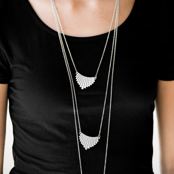 Uphill Battle ~ Silver Necklace