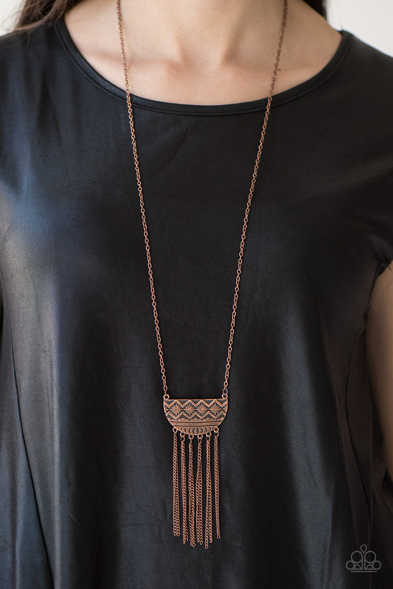 Incredibly Incan ~ Copper Long Necklace