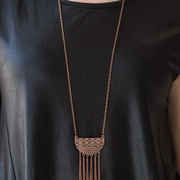 Incredibly Incan ~ Copper Long Necklace