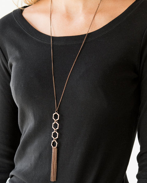Ready, Set, Geo ~ Copper Necklace