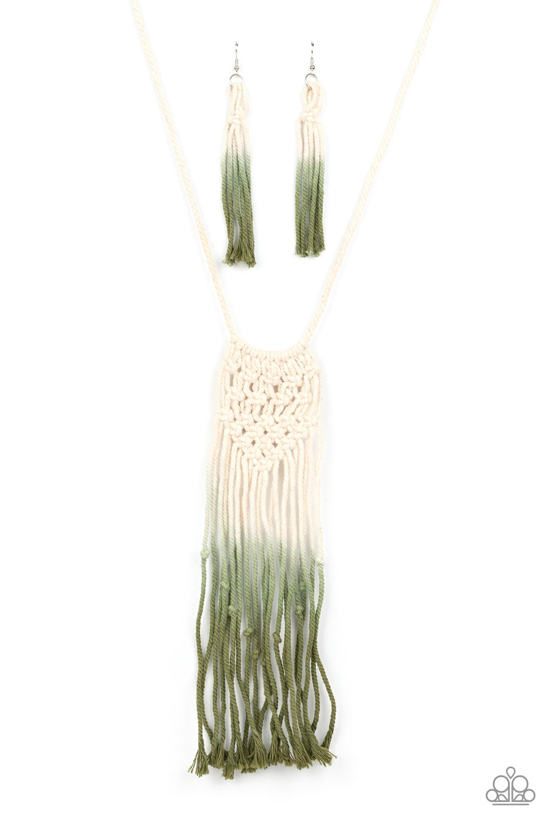 Surfin' The Net ~ Green Necklace
