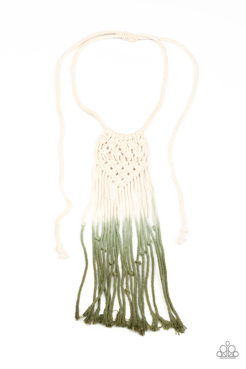 Surfin' The Net ~ Green Necklace