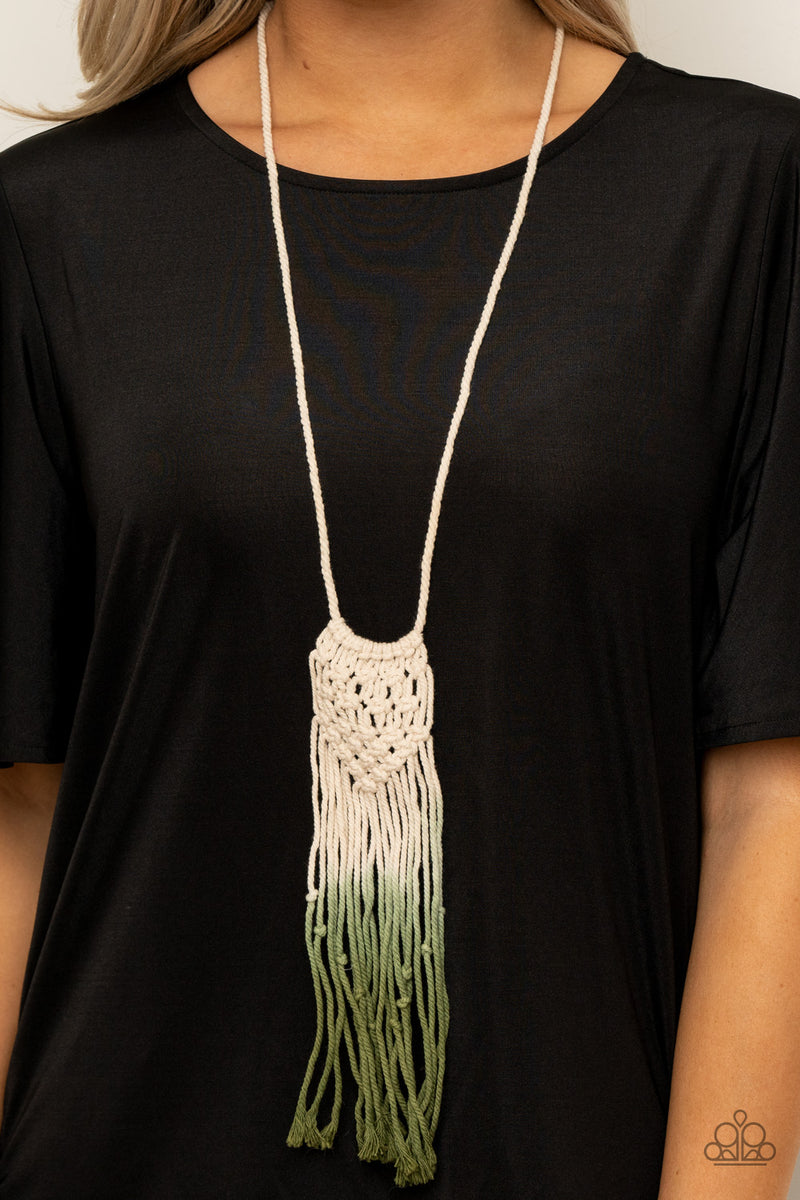 Surfin' The Net ~ Green Necklace