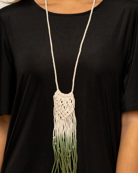 Surfin' The Net ~ Green Necklace